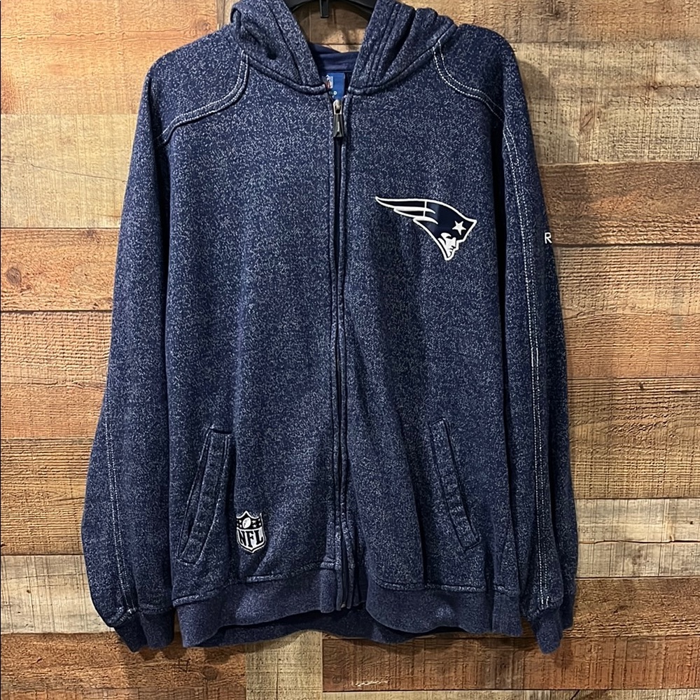 New England Patriots Reebok On Field Blue Hoodie men's large